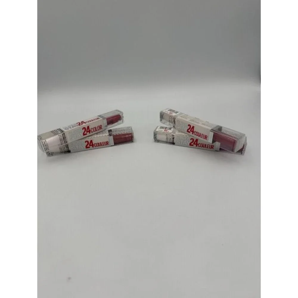 4~Maybelline Super Stay 24 Liquid Lipstick 2 plum,1 cranberry, 1chestnut Retired